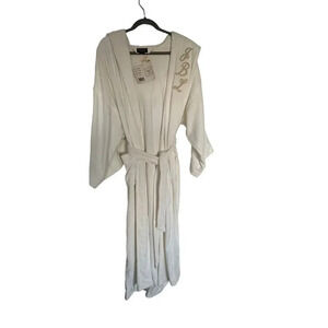 Vintage Christian Dior Monsieur Women's White Luxury Bath Robe Size OS